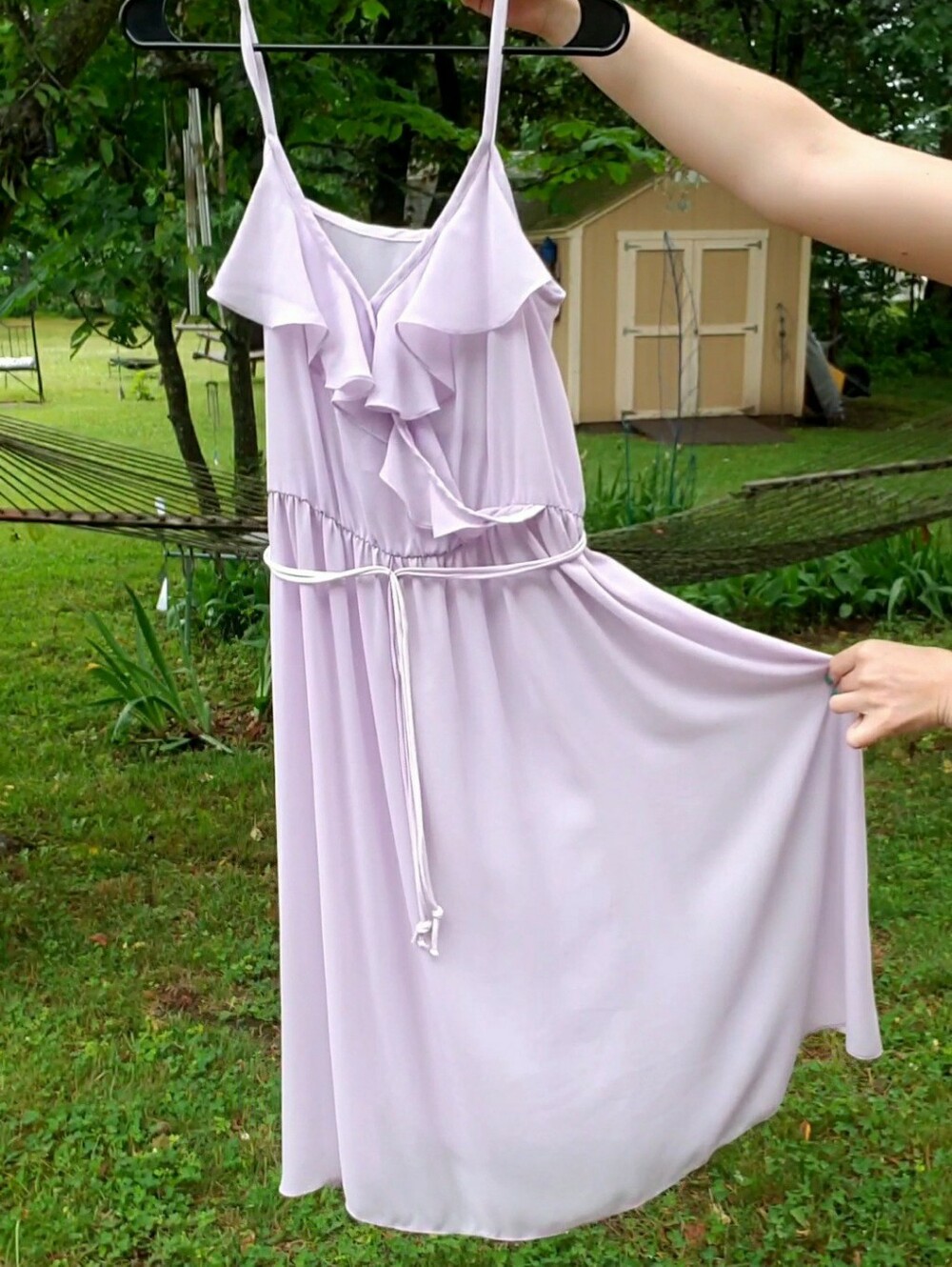 Vintage Lilac Ruffle Dress